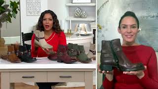 Miz Mooz Leather Buckle Ankle Boots  Novo on QVC [upl. by Ainuj]