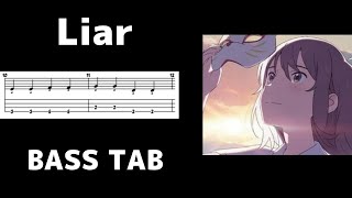 ヨルシカ  Liar 嘘月 ベース TAB BASS TAB [upl. by Autrey]