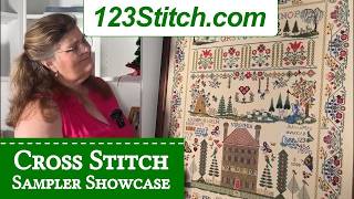 123Stitchcom  Cross Stitch Sampler Showcase for FlossTube [upl. by Mikol]