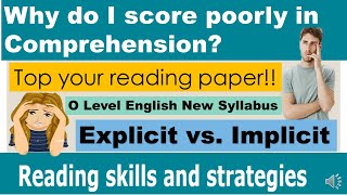 Top your ComprehensionEnglish O LevelsNew Syllabus [upl. by Cornelle411]