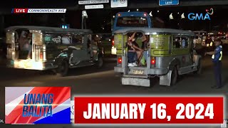 Unang Balita sa Unang Hirit January 16 2024 HD [upl. by Eetnod]