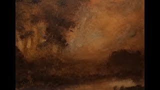 299 Oil Painting Tonalism Demo Fast and Loose Oil Painting Texture Through Paper Towels [upl. by Sivi]