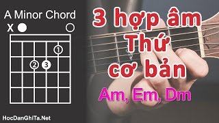 Bài 6 Hướng dẫn cách bấm 3 hợp âm THỨ  Cơ bản cho người mới học đàn guitar  Dạy guitar online [upl. by Burney]