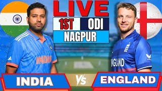 Live India vs England 1st ODI  Live Cricket Match Today  IND vs ENG Live Match  India Batting [upl. by Dyl]