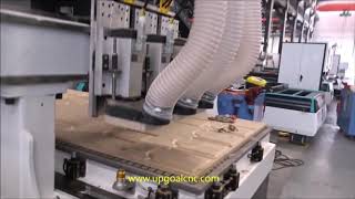 General Operation of Three Spindles Air Cylinder Tools Changer ATC CNC Router [upl. by Hayila]