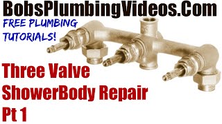 Gerber Three Valve Shower Body Repair  Part 1 [upl. by Addam152]