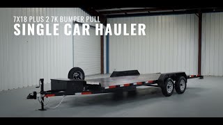 7k LB GVWR Single Car Hauler Trailer [upl. by Odracer]