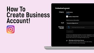 How to Create Instagram Business Account easy [upl. by Malone]