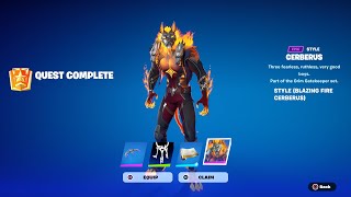 HOW TO GET BLAZING FIRE CERBERUS SKIN IN FORTNITE [upl. by Inva905]