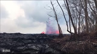 Video of fissure 8 on May 29 2018 USGS [upl. by Janik802]