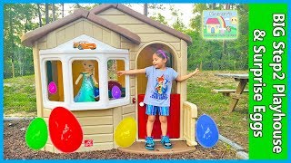 Mega Giant Surprise Box amp Build Playhouse with Egg Hunt Surprises [upl. by Uhsoj]