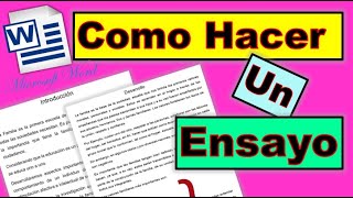 COMO HACER UN ENSAYO EN 5 MINUTOS✅ 2024 [upl. by Parry]