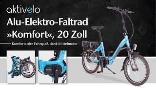 aktivshop aktivelo AluElektroFaltrad »Komfort« 20 Zoll [upl. by Manon]