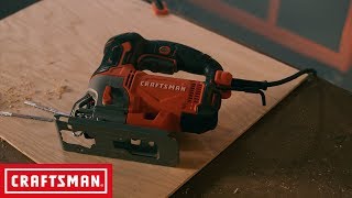 CRAFTSMAN 6 AMP Variable Speed Corded Jig Saw  Tool Overview [upl. by Yekcaj]