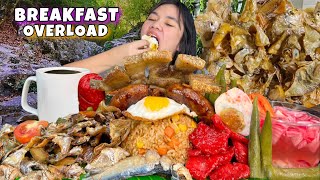 ULTIMATE FILIPINO BREAKFAST  PINOY AGAHAN MUKBANG Tocino Longganisa tuyo Crispy Daing Sapsp atbp [upl. by Kcirdde]