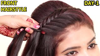 Most Beautiful Front Hairstyle for Girls  Front hairstyle  Easy party hairstyle  hair style girls [upl. by Woodson]