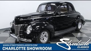 1940 Ford Deluxe Coupe Business Restomod for sale  5406 CHA [upl. by Naujet858]