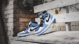 Air Jordan 1 Retro High OG quotUniversity Bluequot Review amp OnFeet [upl. by Hickey]