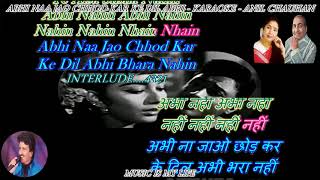 Abhi Na Jao Chhod Kar  Karaoke With Scrolling Lyrics Eng amp हिंदी [upl. by Jurgen]