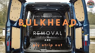 Ford Transit Custom  Bulkhead and ply removal [upl. by Topliffe]