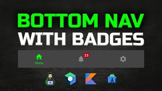 How to Make A Bottom Navigation With Badges in Jetpack Compose  Android Studio Tutorial [upl. by Gerianna]