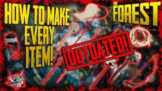 How to Craft EVERY ITEM in The Forest Read Description [upl. by Noremmac]