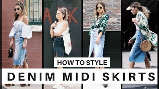 How to Style Denim Midi Skirts for Summer [upl. by Beach205]