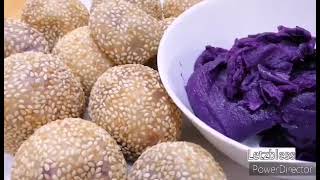 Buchi Sesame Balls recipe with Ube filling [upl. by Thirion105]