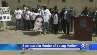 3 Gang Members Arrested in Shooting Death Of Young Mother At South LA Intersection [upl. by Ytrebil]