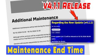 v411 Maintenance End Time Today in eFootball 2025 New Version Update Fixes Bugs [upl. by Sternick]