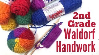 WALDORF HANDWORK KNITTED BALL  BEGINNER LEVEL [upl. by Anikat9]