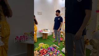 KANNIKA SNEHAN BABY SHOWER ARRANGEMENTS BY FAMILY MEMBERS 🩵 SHORTS SHORTSFEEDbabyshower snehan [upl. by Hardej]