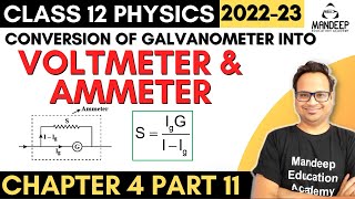 Conversion of Galvanometer Into Voltmeter amp Ammeter Class 12 Physics Chapter 4 [upl. by Acimad]