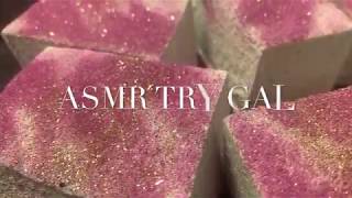 ASMR Pink Glitter Squares  Dry Floral Foam [upl. by Tobey]