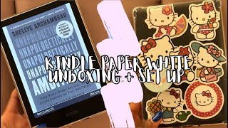 Kindle Paperwhite 11th Edition Unboxing  Set up [upl. by Aryl]