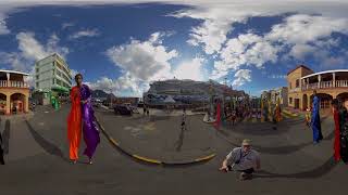 360º Roseau Dominica Cruise Ship AIDAperla Nov 2018 [upl. by Gianina]