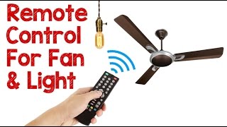 How to control fan and light with remote  Remote Control Fan and Light [upl. by Witte]