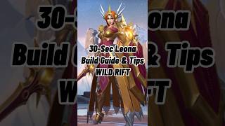 Quick Leona Build Guide and Tips  League Of Legends Wild Rift [upl. by Nysilla]