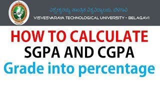 How to calculate SGPA AND CGPA IN VTU  GRADE INTO PERCENTAGE [upl. by Small819]