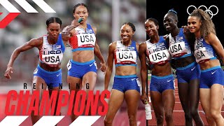 Team USA  Womens 4x400m  Reigning Champions [upl. by Tristram]