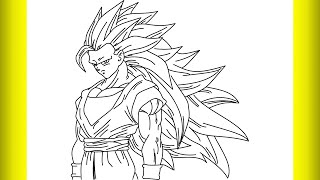 How To Draw Goku Super Saiyan 3  Drawing Creation [upl. by Haronid]