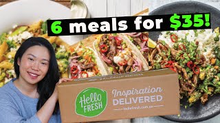 HELLO FRESH AUSTRALIA  Taste Test and Review  Meal Kit Delivery Grocery Haul [upl. by Eneryt]