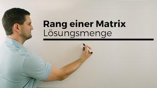 Rang einer Matrix Lösungsmengen beim Gleichungssystemen  Mathe by Daniel Jung [upl. by Etta]