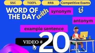 Expand Your Vocabulary  One Word everyday  30OCT2024 [upl. by Ttayh]