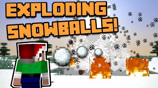 EXPLODING SNOWBALLS in Minecraft 1 Command [upl. by Joellyn]