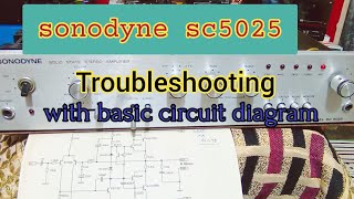 Sonodyne SC 5025 step by step troubleshooting with basic circuit diagram 👍 [upl. by Ledoux]