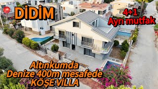 🔵Sahile 400mAYDIN DİDİMDE 18000000tlye SATILIK VİLLA KÖŞE VİLLA didim luxury villa emlak [upl. by Amado482]