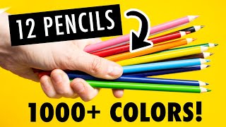 How to Mix 1000 Colors From 12 Pencils [upl. by Davon]