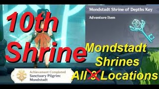 Location of 10th Mondstadt Shrine of Depths amp All 10 Key Locations  Genshin Impact Achievements [upl. by Bo]