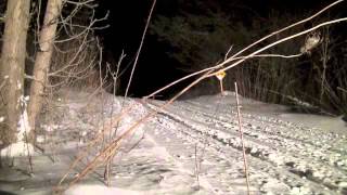 OFSC District 1 CRSC Night Grooming snowmobile trail Husky Prinoth [upl. by Scarrow]